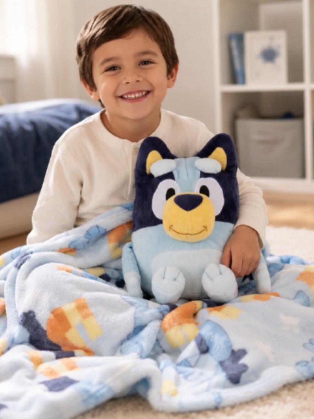 Bluey Pillow & Throw Blanket Set 40"x 50" Plush Kids Soft Cozy Hugger Set NWT